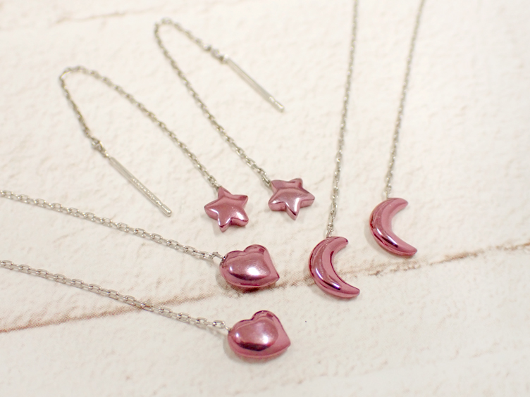 パープルゴールドピアス