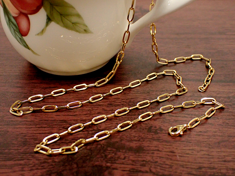 K18地金ネックレス